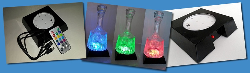 LED Bottle Display Plinth